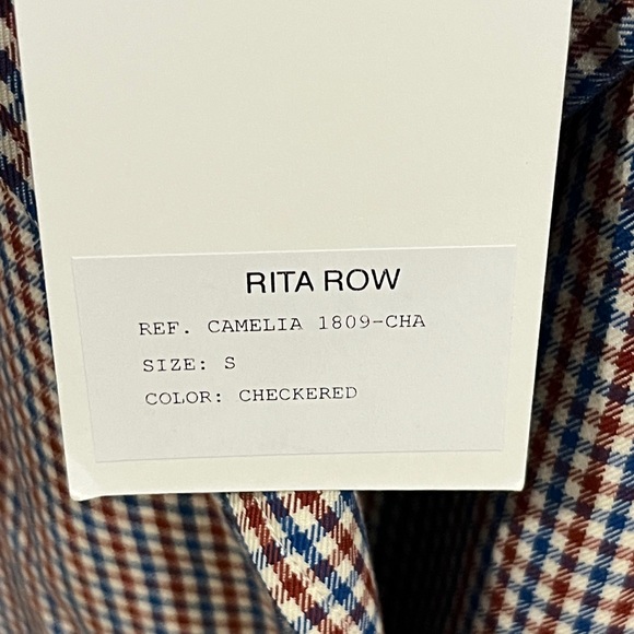 Rita Row Free People Camelia Checkered Double-Breasted 100% Cotton Blazer - Picture 4 of 8